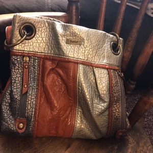 Bolo crossbody bag leather, multi color